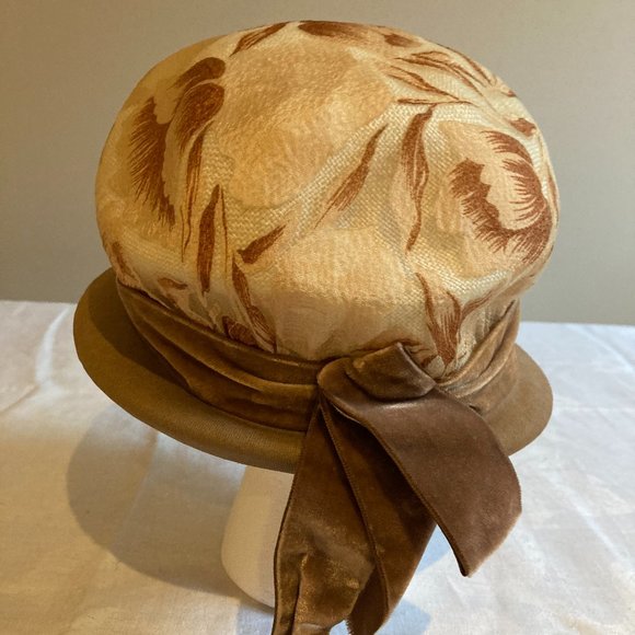 VINTAGE SUSAN CAROL CLOCHE HAT Spring Floral Tulip - Picture 2 of 10